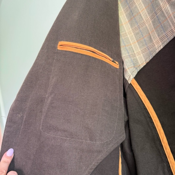 Waterville brown button down canvas jacket made in Italy size 52 - Picture 8 of 9